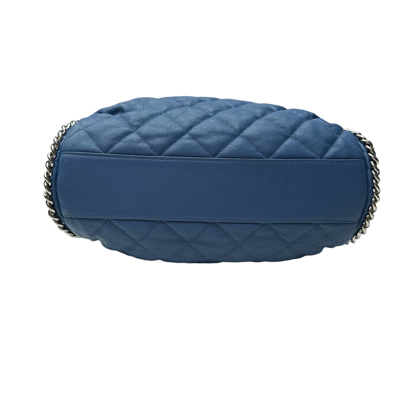 Blue Leather Hobo Bag