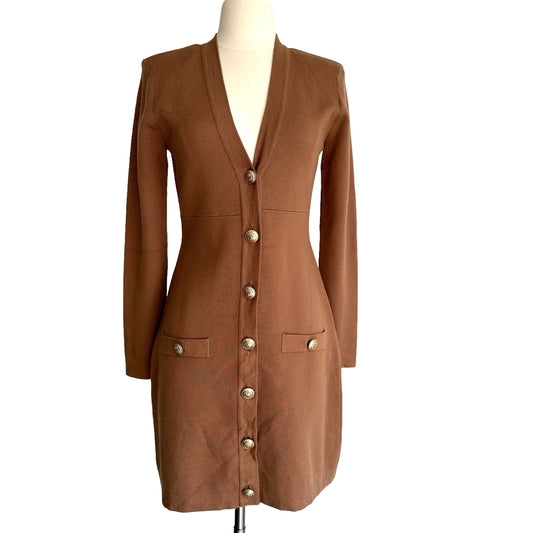 Brown & Gold Dress - S