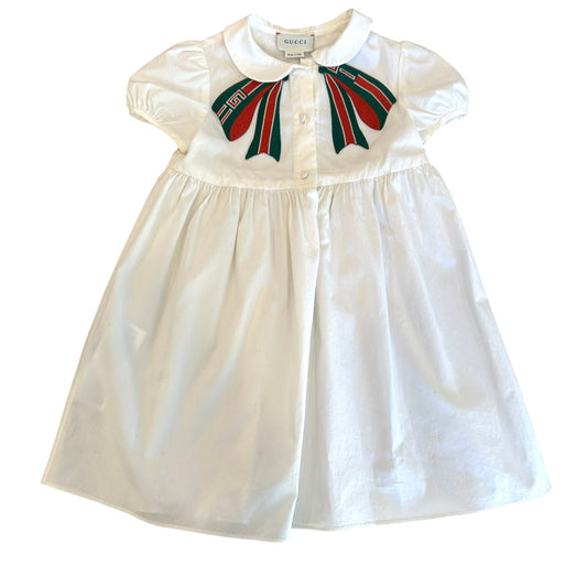 Kids White Logo Dress - 3yo.