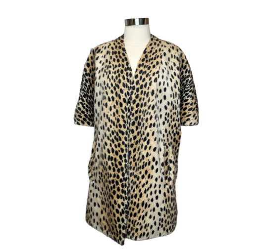 Leopard Faux-Fur Vintage Jacket - 10