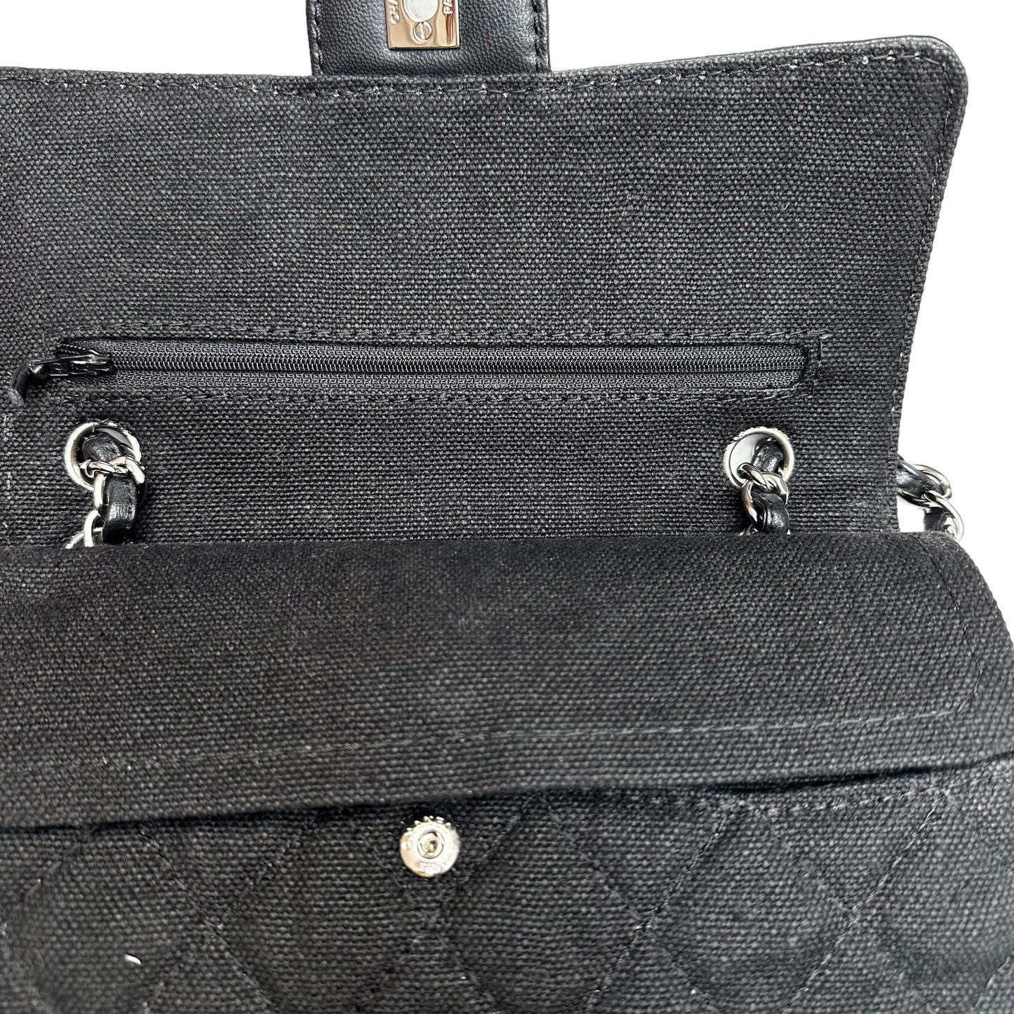 Dark Wash Denim Flap Bag