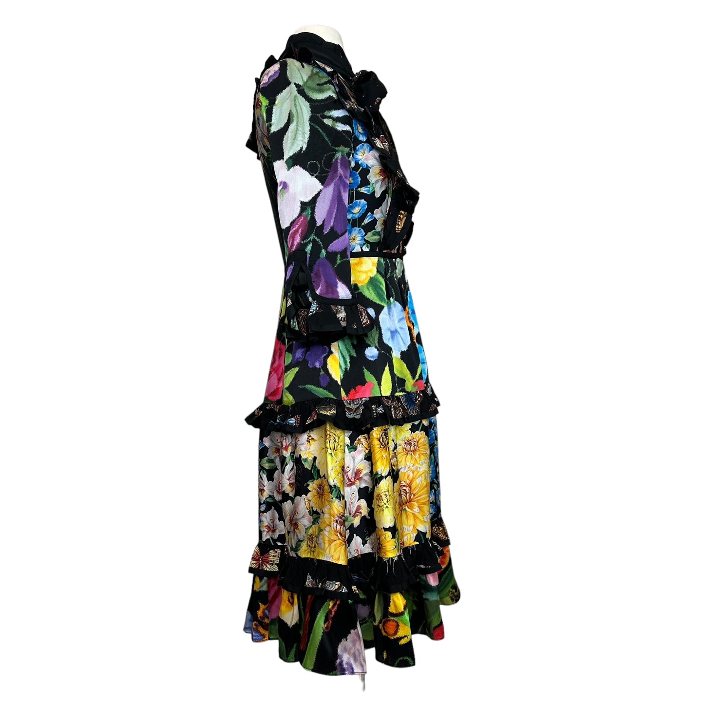 2017 Runway Silk Floral Dress - XS