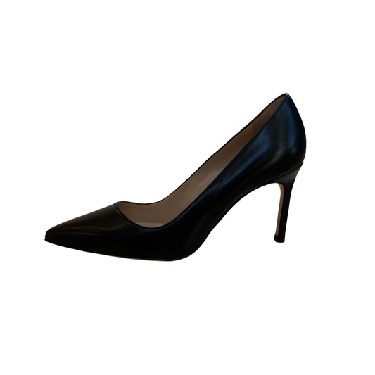 Black Pointed Toe Stiletto Heel - 7