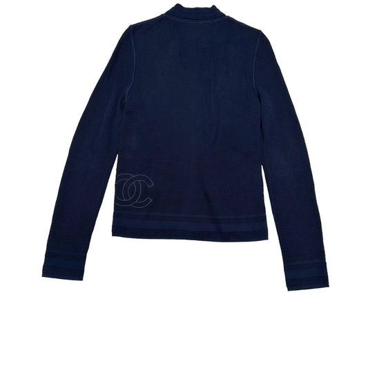 Navy Zipper Sweater - S/M