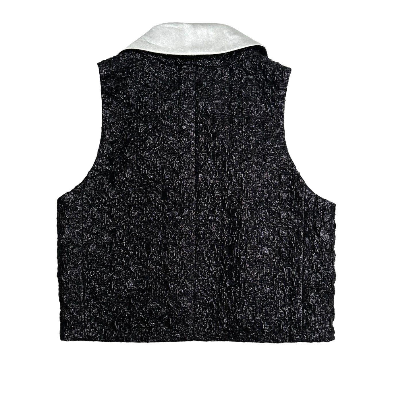 Black Crinkled Vest - XS