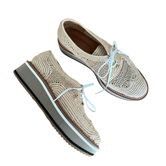 Raffia Platform Loafers - 10