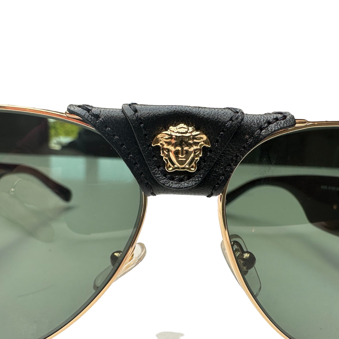 Aviator Sunglasses w/Leather