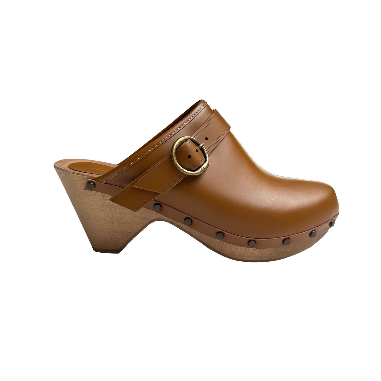 Brown Leather Clogs - 8
