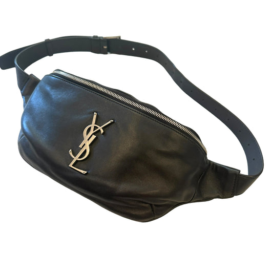 Cassandre Black Logo Belt Bag