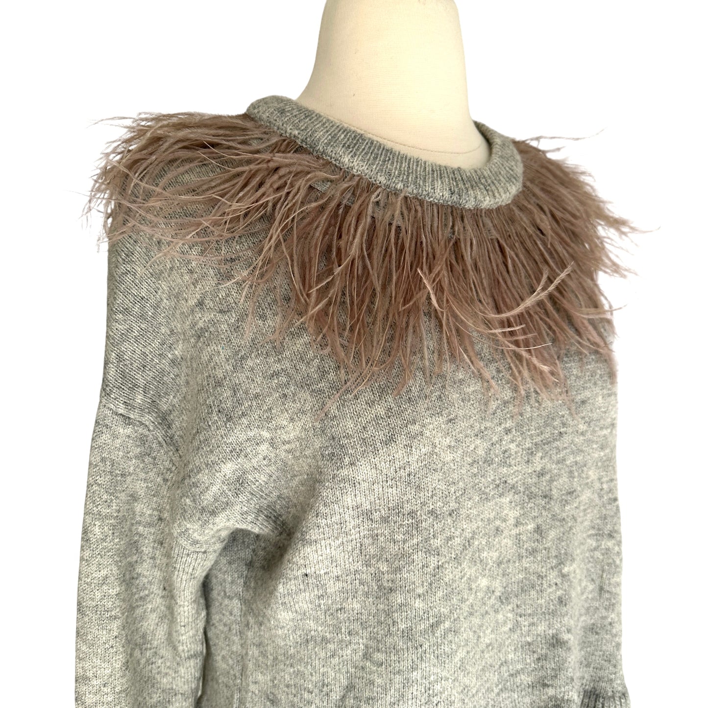 Feather Grey Sweater - S