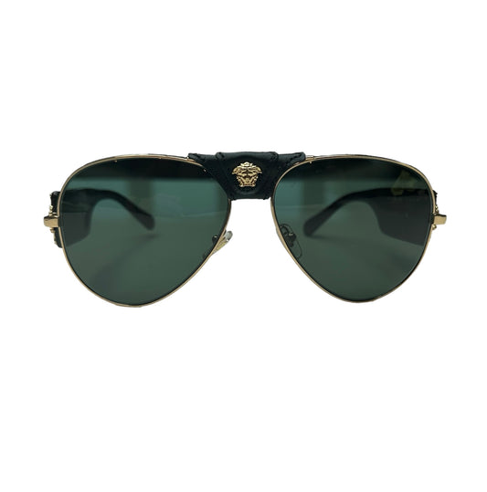 Aviator Sunglasses w/Leather