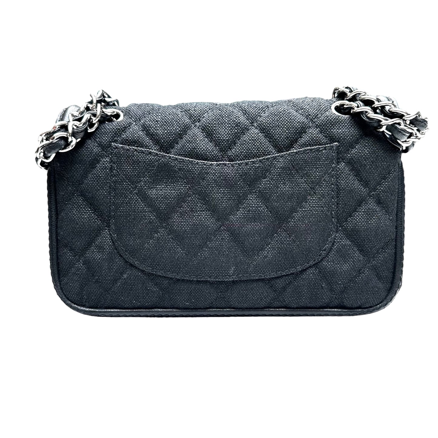 Dark Wash Denim Flap Bag