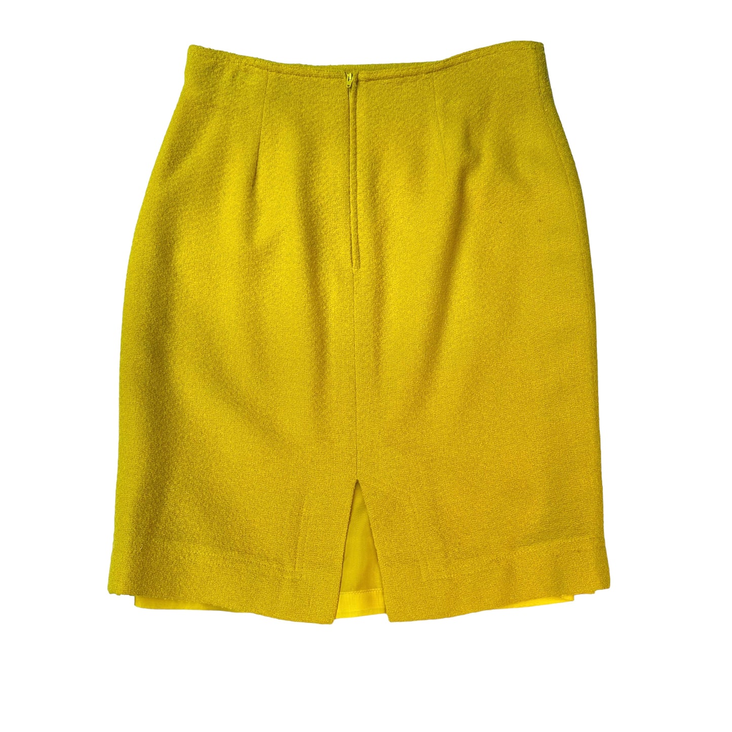 Vintage Yellow Skirt Suit - M