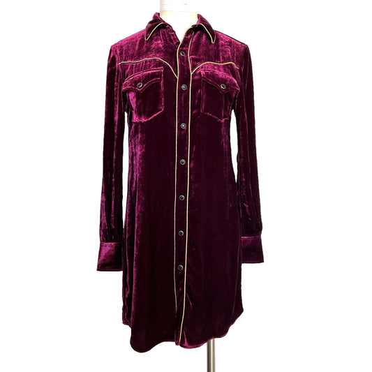 Purple Velvet Dress - XS
