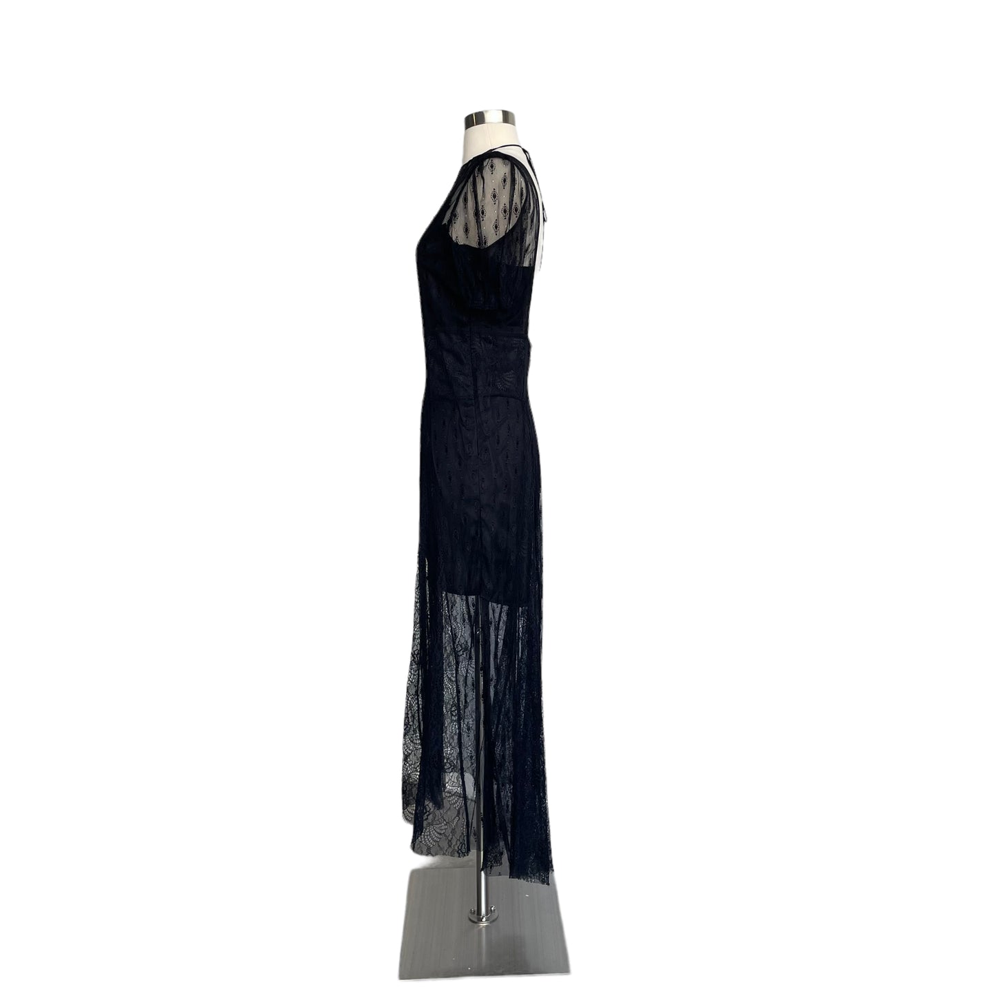 Black Sheer Lace Dress - S