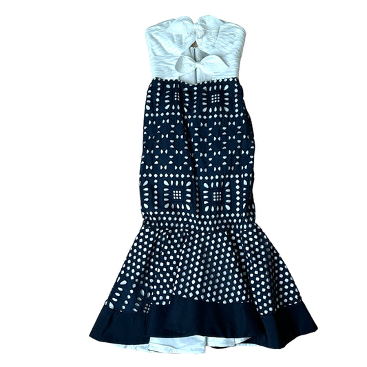Navy & White Mermaid Dress - S