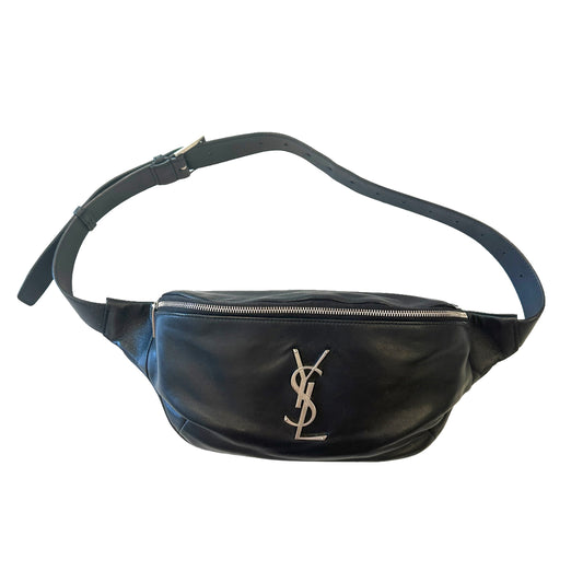 Cassandre Black Logo Belt Bag