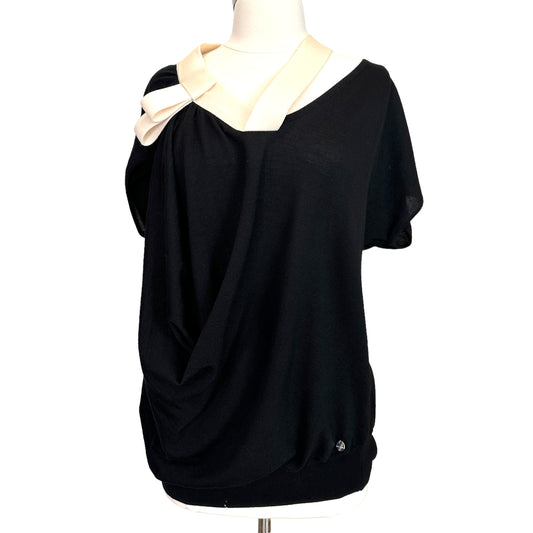 Black & Cream Top - L