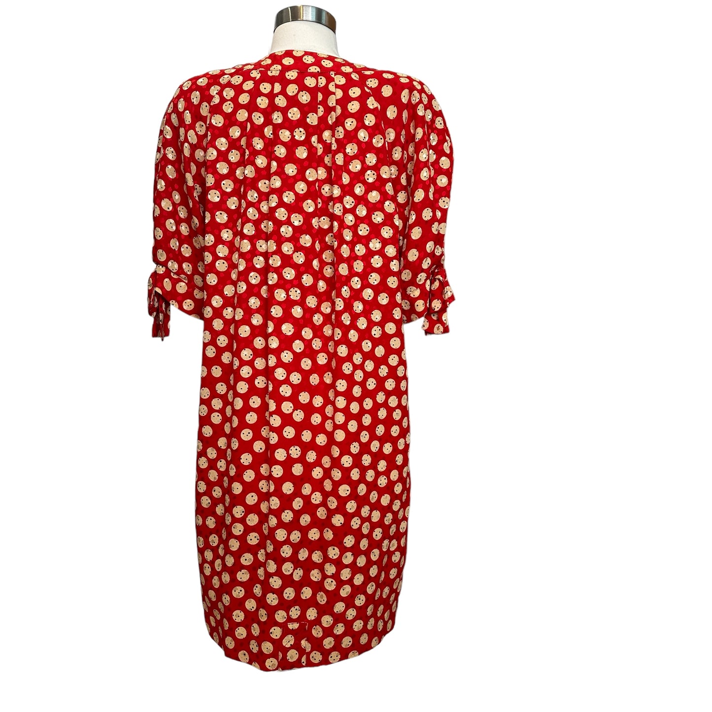 Vintage Red Silk Dress - M