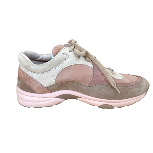 Pink Suede Logo Sneakers - 8