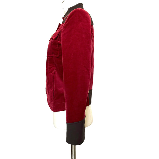 Vintage Red Velvet Jacket - M