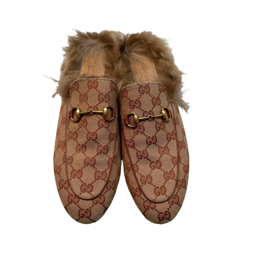 Monogram Canvas Princetown Slides w/Fur - 11