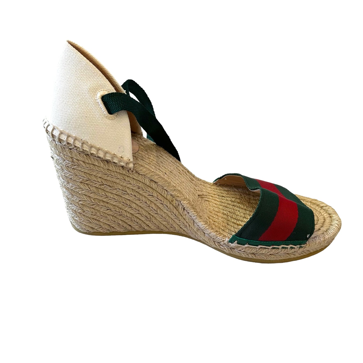 Natural Raffia Heeled Espadrilles - 10