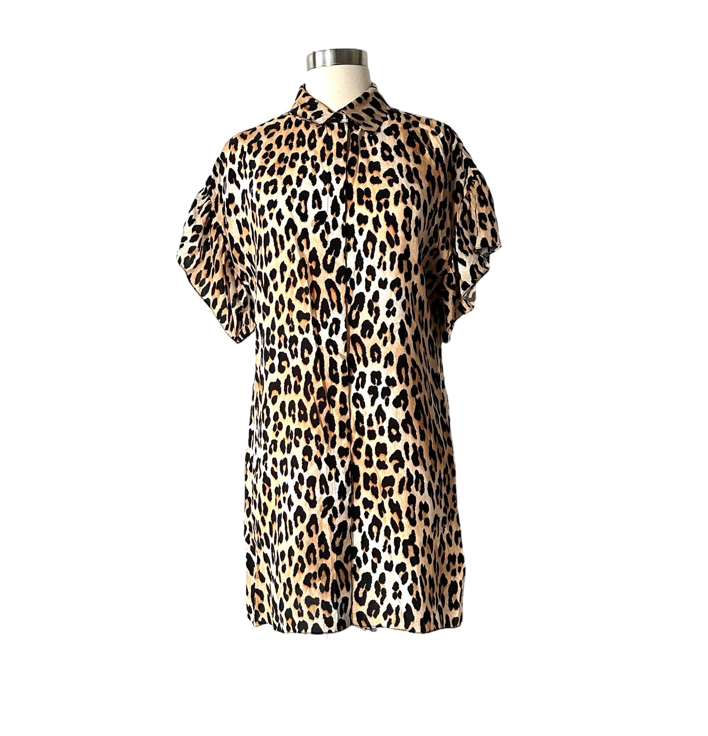 Leopard Shirt Dress - S