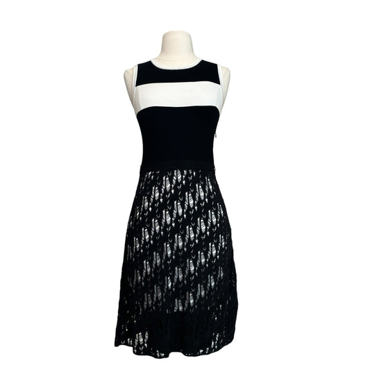 Black & White Distressed Dress - S