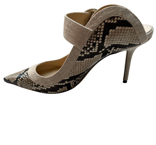 Beige & Python Heels - 11