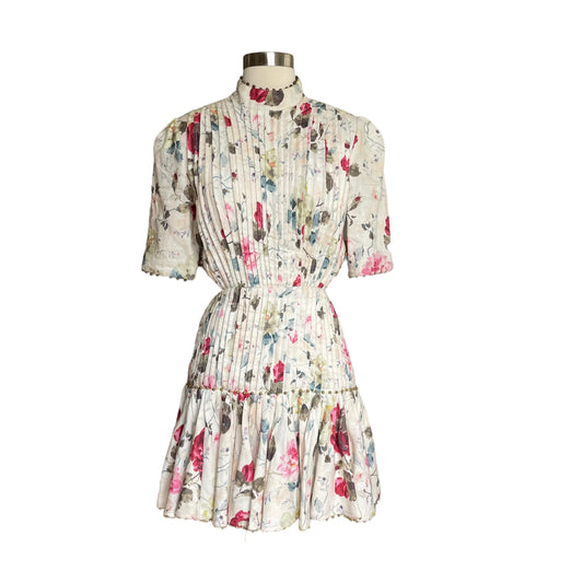 Floral Studded Lined Mini Dress - 2