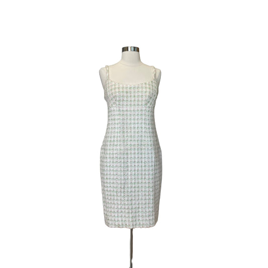 Vintage Pink & Green Tweed Dress - 42