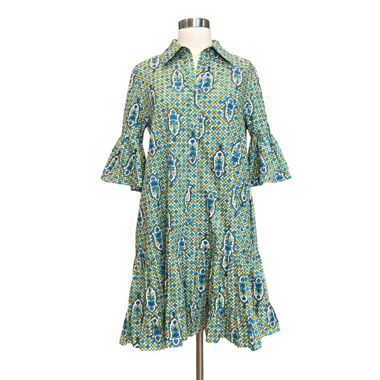 Blue & Green Dress - M
