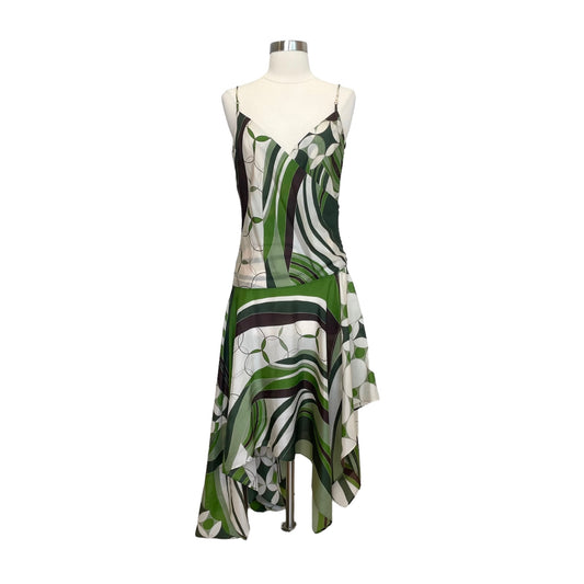 Green Silk Dress - 10