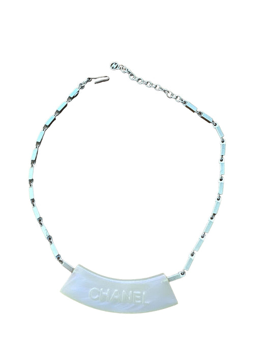 Lucite Logo Necklace