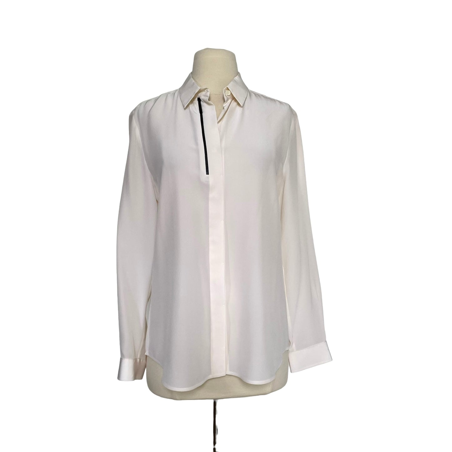 White Silk Shirt - M