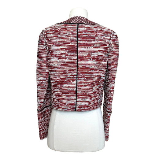 Red & Cream Tweed Jacket - S
