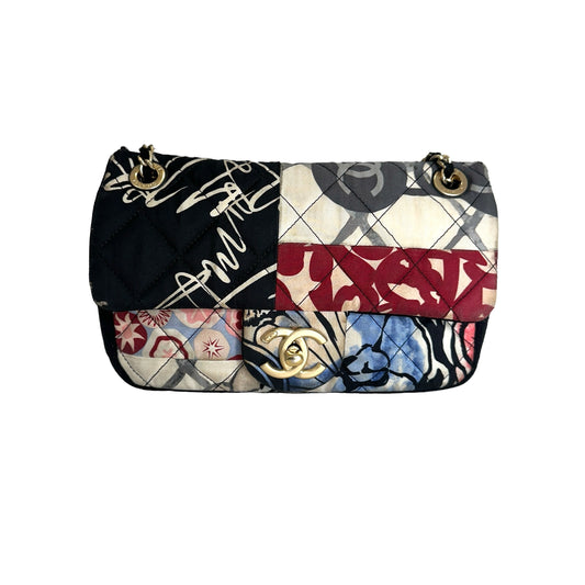 Multicolor Print Mini Flap Bag