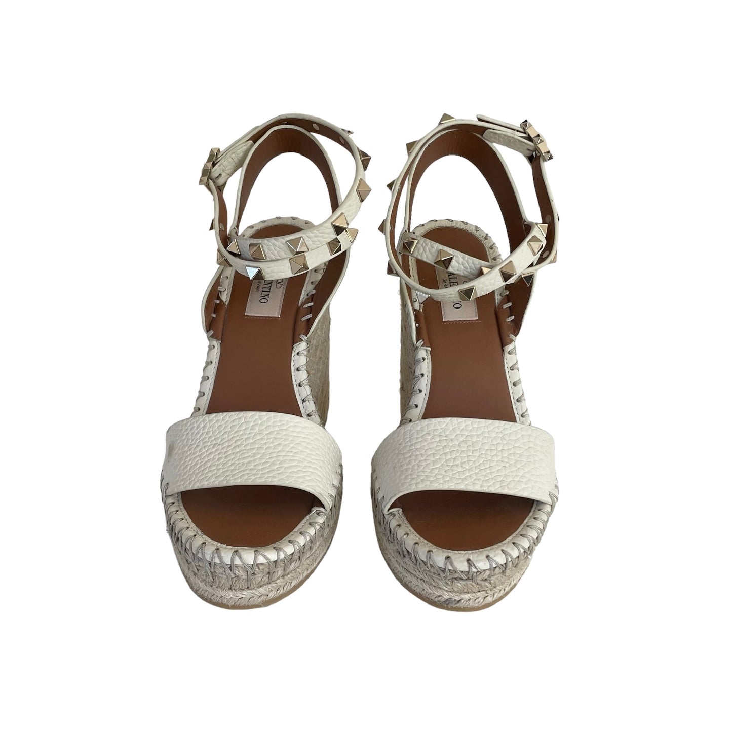 Leather & Raffia Sandals - 6