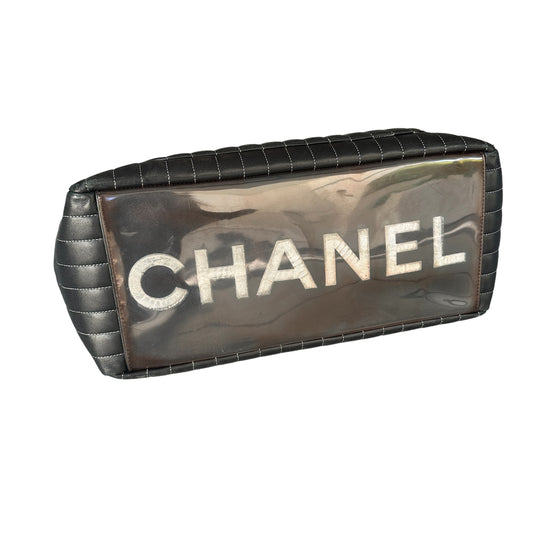 Lambskin & Logo PVC Tote