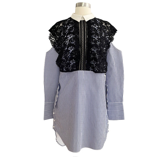 Cotton & Lace Shirt Dress - 8