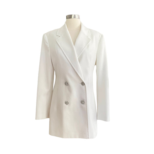 White Blazer w/Crystals - 6