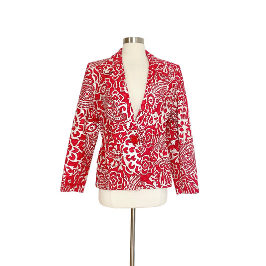 Red & White Blazer - 42