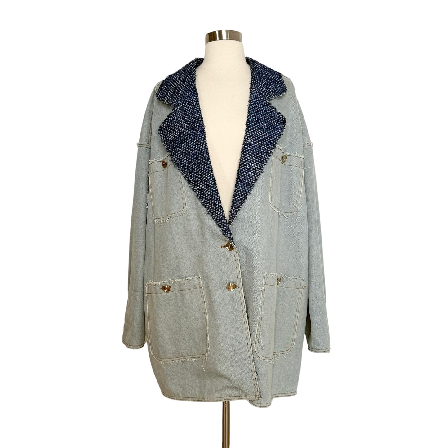 Denim & Tweed Blazer - XL