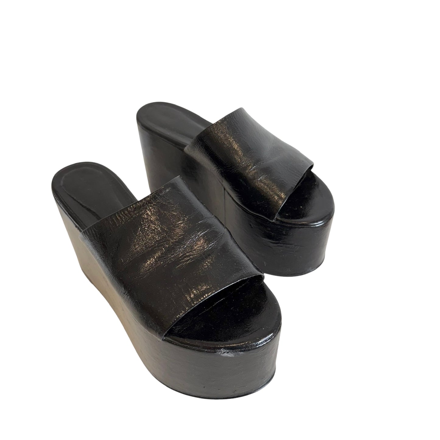 Black Platform Sandals - 8