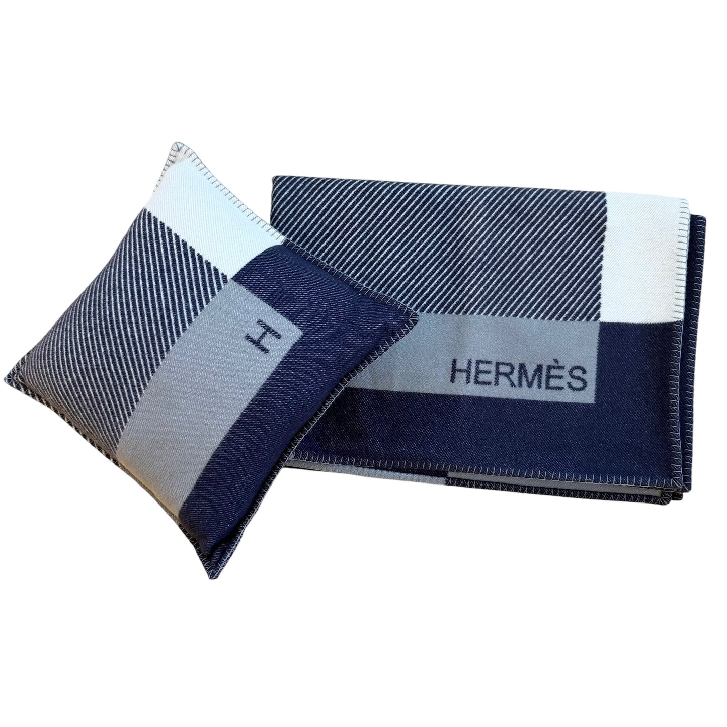 Cashmere H Riviera Logo Pillow