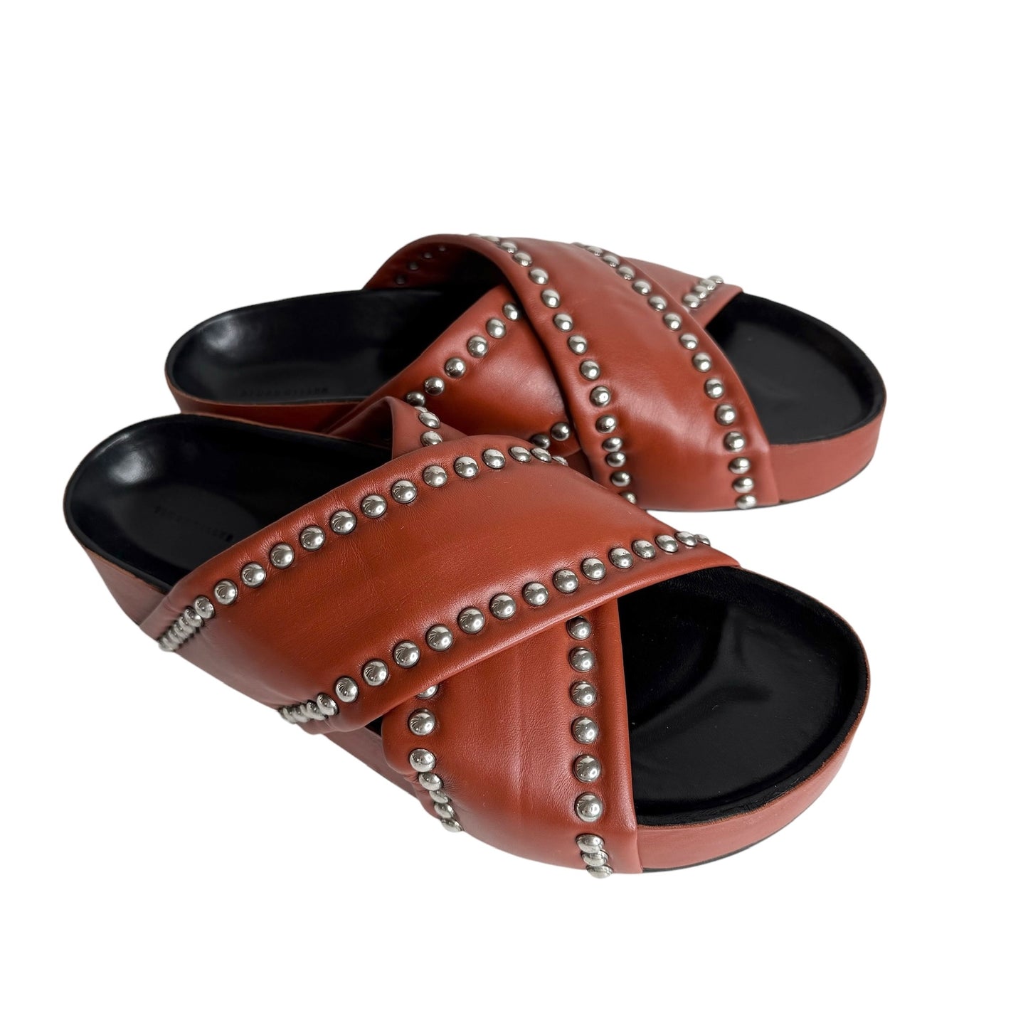 Brown Leather Sandals - 9