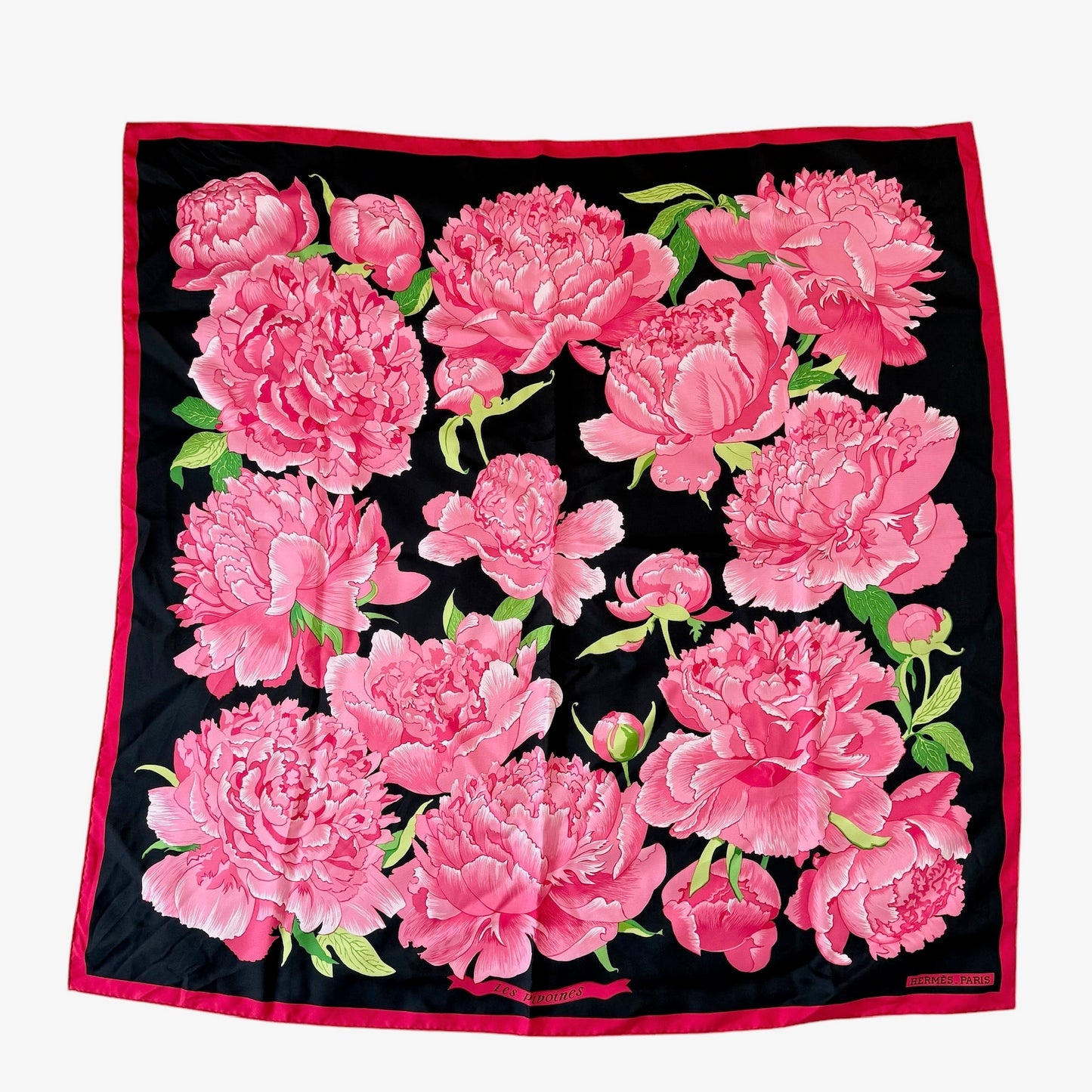 Large Peonies Silk Scarf