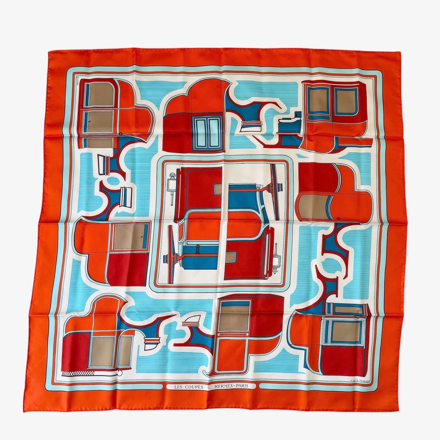 "Le Coupés" Silk Scarf