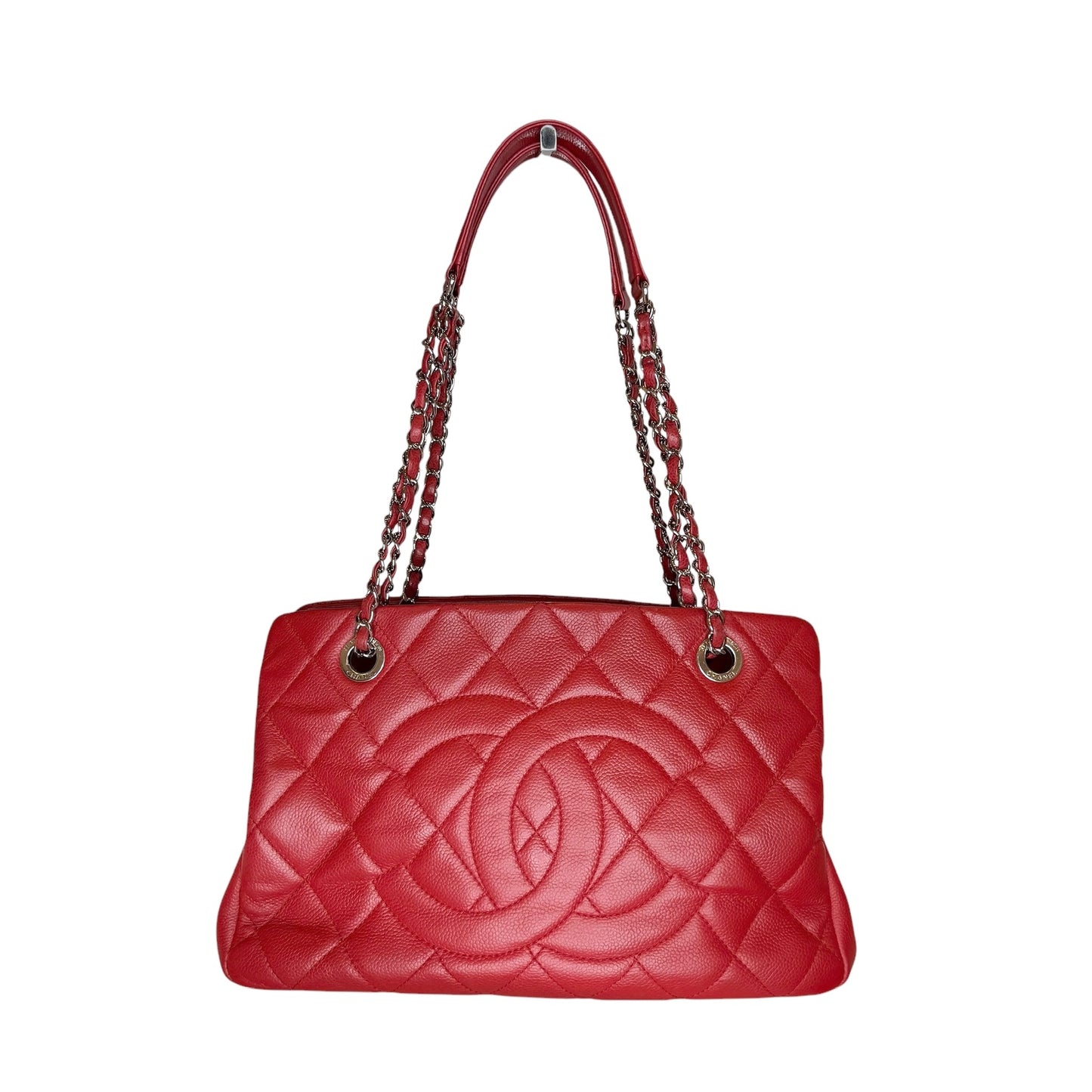 Red Caviar Leather Tote